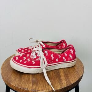 Vans Red “love me” Sneakers Women’s Size 6.5